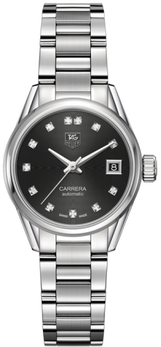 TAG Heuer Carrera Calibre 9 28 Stainless Steel / Black - Diamond / Bracelet